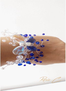 Дизайнерска гривна с кристали- модел Crystal Butterfly Blue